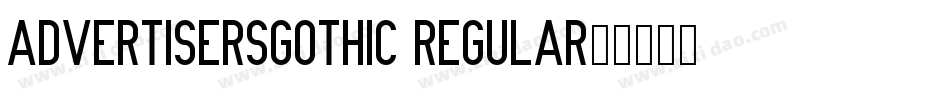 AdvertisersGothic Regular字体转换